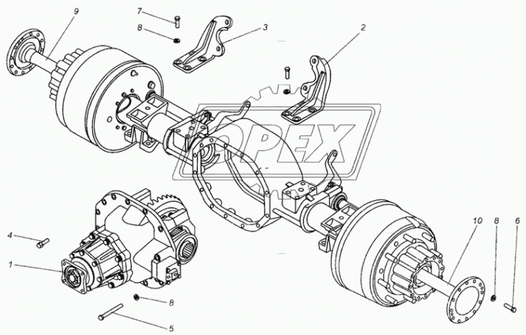 4370-3519170 Кронштейн креплен.торм.камеры правый L=320х120 4отв.ф14,2отв.ф16 МАЗ