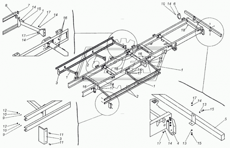 4370-2804027-001 Кронштейн заднего бампера левый МАЗ