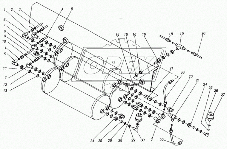 4370-3537020 Трубка ПВХ ф10; L=255-270 Г=М16+К19/Г=М16+К19 тормозная МАЗ