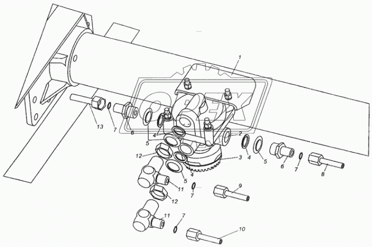 4370-3506188 Трубка ПВХ ф10; L=2700 Г=М16+К19/Г=М16+К19 МАЗ