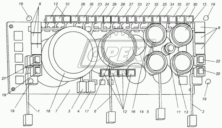 437040-3805016 Панель щитка приборов ОЗАА