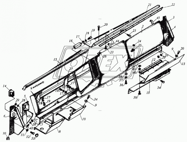 5336-3724027 Втулка (РТИ) ф40х45 L=17 задних фонарей, рамы БРТ