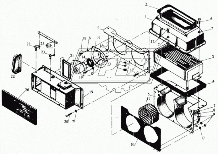 64221-8102374 Рычаг упр. заслонкой отоп-ля на воздухзабор. С/МАЗ ОЗАА