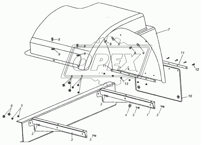 4370-8403027 Держатель брызговика колес МАЗ-4370 (задний, левый) МАЗ