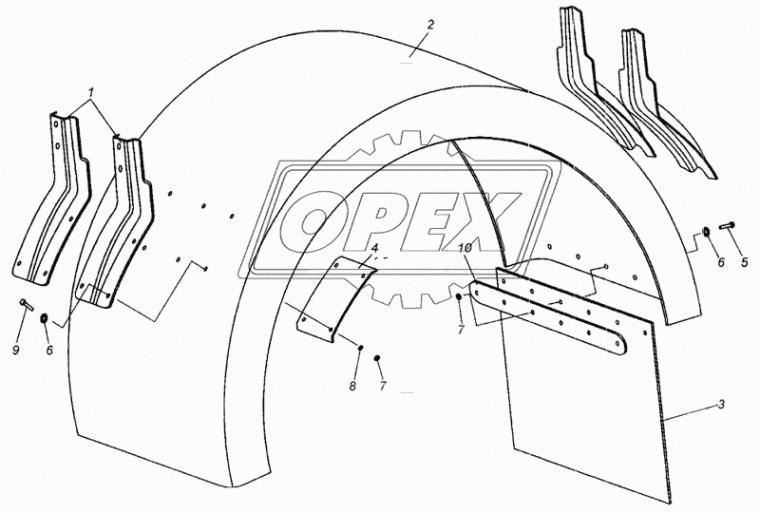 4370-8511120 Кронштейн L=290 S=125; 2отв.М8х1,25 крыла МАЗ