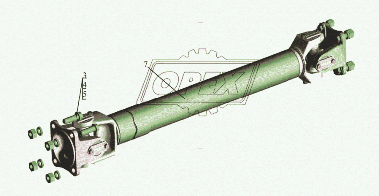 4570-2201010 Вал карданный МАЗ (L=1530+90 мм.) БЕЛКАРД