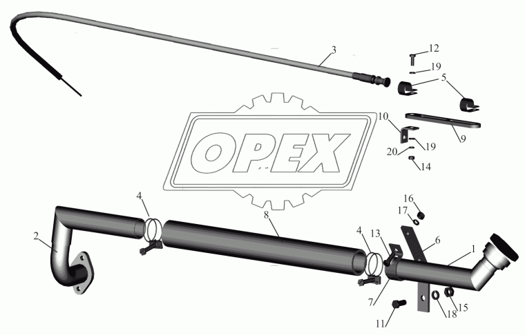 437030-1018063 Шланг ШО (патрубок) ф40х50 L=450 радиатора /верх.лев./ КрАЗ 6510 6443 РТИ МАЗ