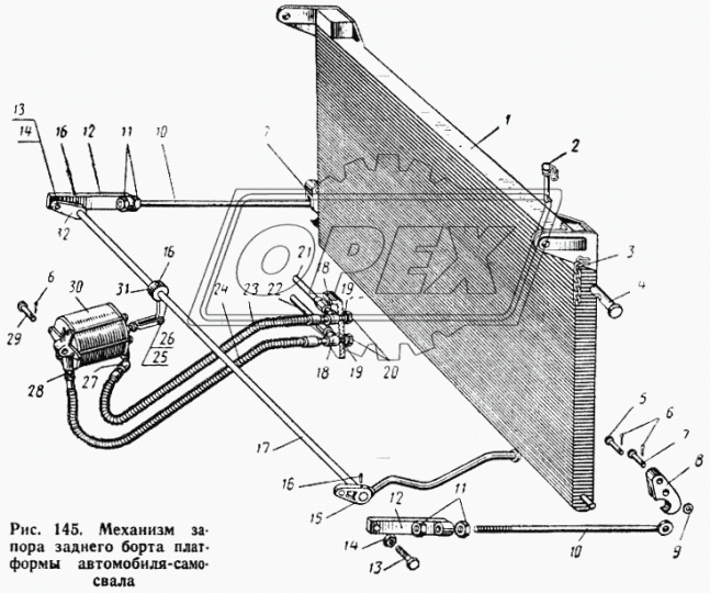 220-8505030-Б Штырь ф17х160 L1=115 запорный с цепью в сборе МТЗ РУП