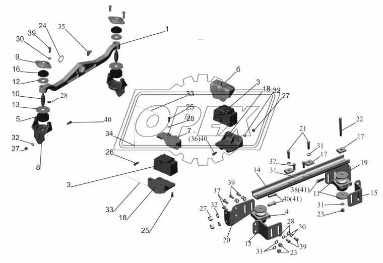 641808-1001049 Кронштейн МАЗ