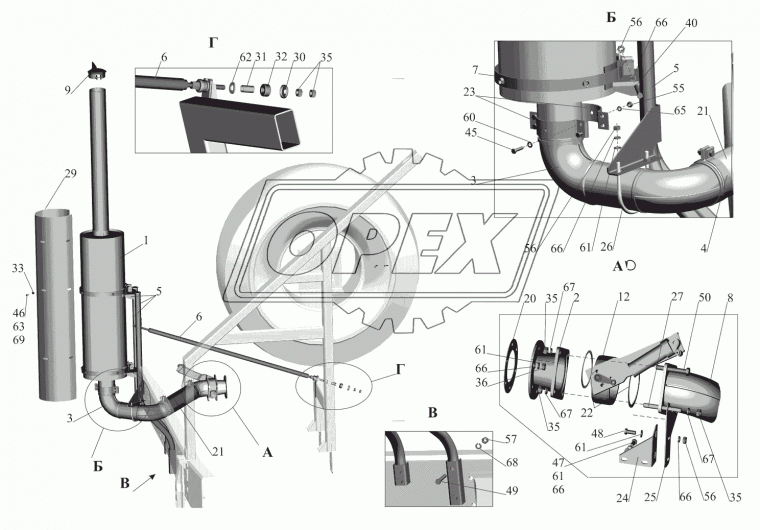 5440А8-1203033-010 Труба приемная МАЗ