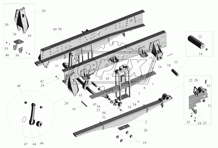 501-2912624-01 Буфер опорный рессоры МАЗ задней (L=60х78 h=102 конус, РТИ, лесовоз) БРТ