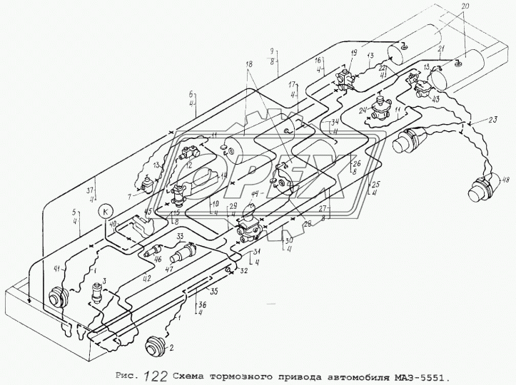 5551-3506194-10 Трубка (алюм.) ф10; L=1140 Г=М16+К19/Г=М16+К19(без шланга) МАЗ