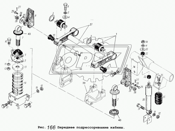 64221-5001714 Стабилизатор переднего подрессоривания кабины МАЗ; (голый) БААЗ