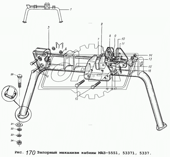 200818 Болт ГОСТ-7798 М14х60х2; Р=34 К=19 седел.уст-ва МАЗ МАЗ