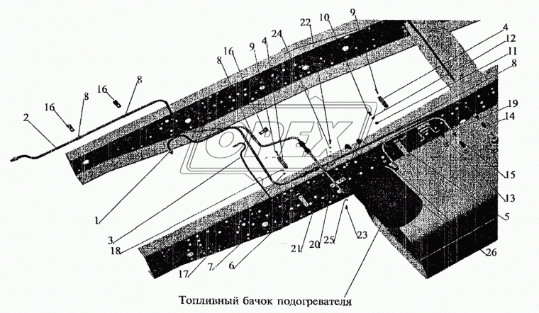 631705-1105012 Фильтр топливный грубой очистки (ФГОТ) МАЗ МАЗ
