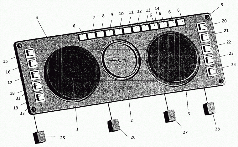 3812.3710-02.28 Выключатель-кнопка 24v 4контакта межколесной блокировки 40х25х25; МАЗ