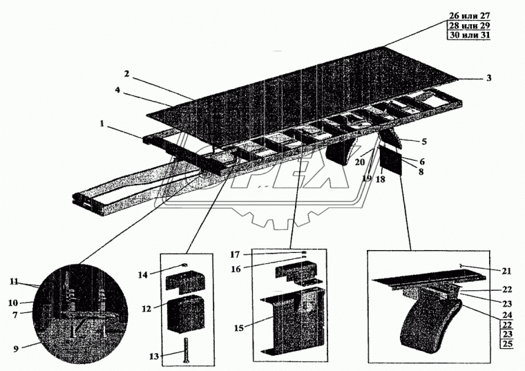 53371-8501104 Пружина растяжная L=38 (4вит.) ф22х38 dвит=7 МАЗ