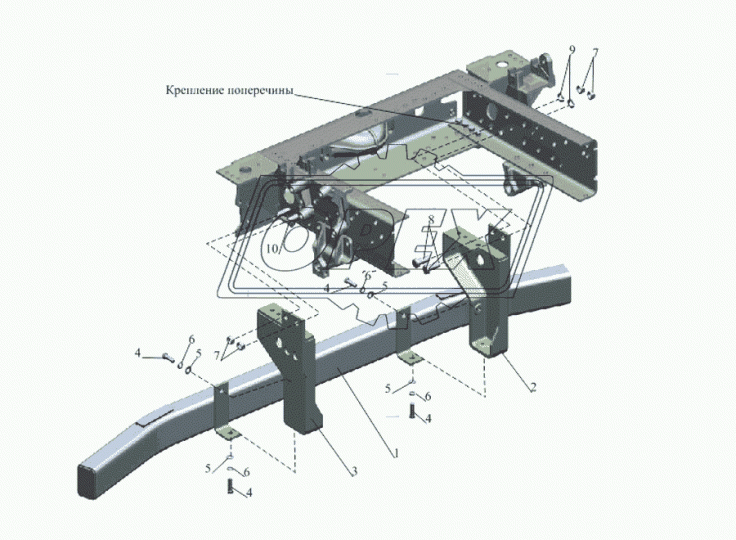 642208-2809009 Кронштейн левый сб. МАЗ