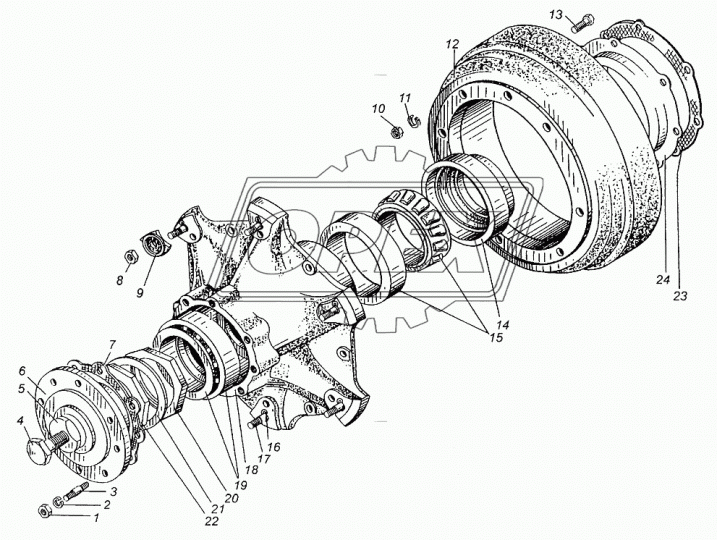 501-2304097-Г Шайба С/И замковая ступицы переднего колеса МАЗ-509 МАЗ
