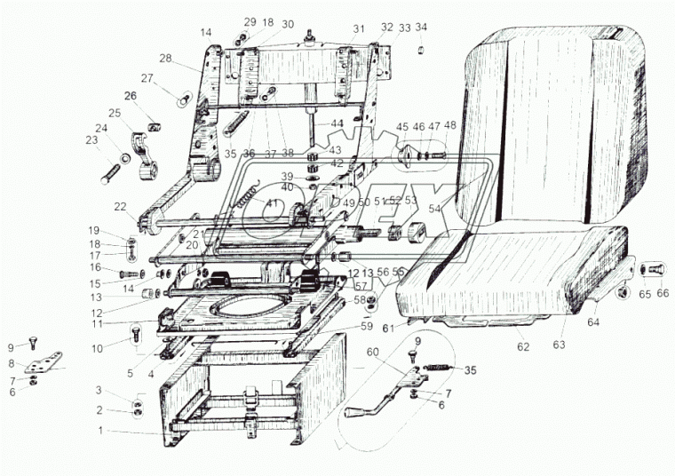 5336-6805081-10 Кронштейн крепления спинки сиденья левый МАЗ