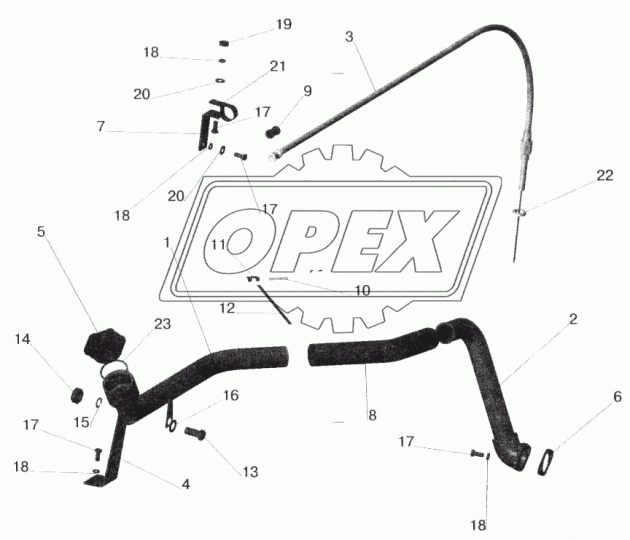 64229-1018030 Труба подводящая маслозаливная МАЗ с патрубком сб. МАЗ