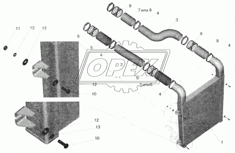 642290-1323093 Шланг (патрубок) ф90х100 L=150 охладителя наддувочн.воздуха верхн ЕВРО; РТИ