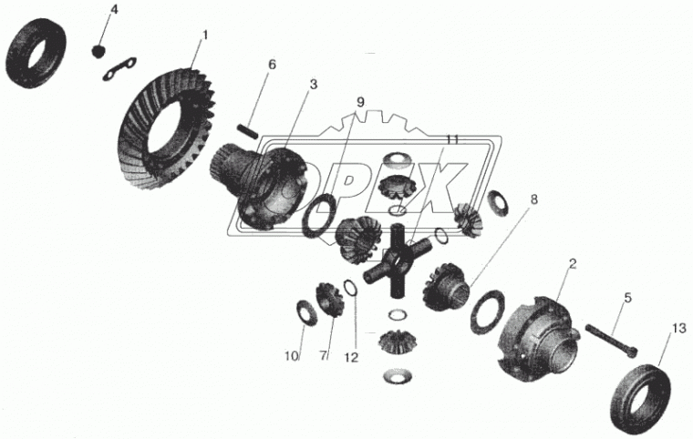 64222-2502060 Шестерня ведомая (U=5.49; 4.84) МАЗ