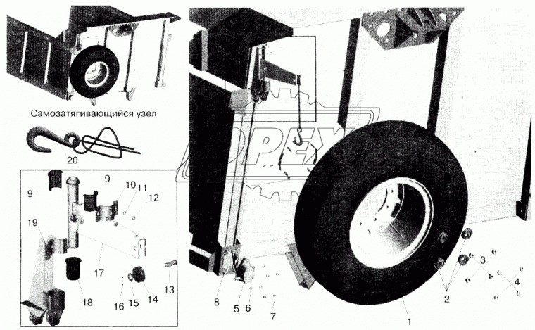 5434-3108210 Подъёмник запасного колеса МАЗ ТАИМ