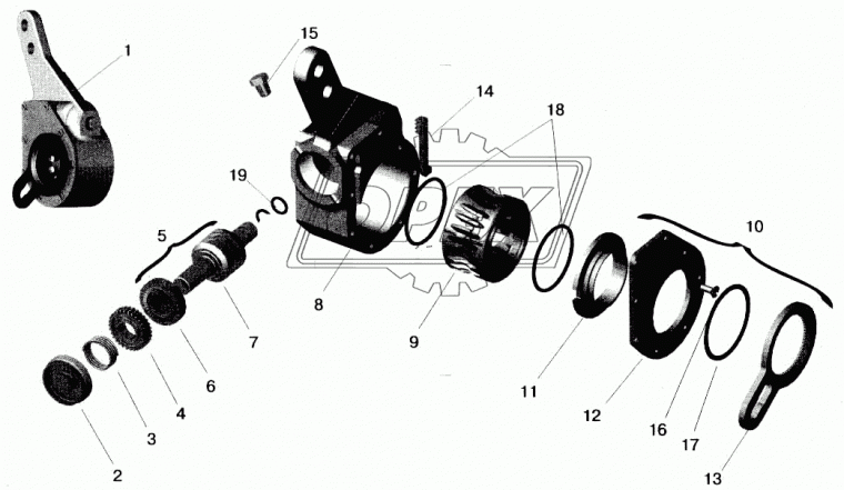 64226-3501140 Шестерня червячная рычага регулировочного МАЗ (широкий шлиц) ТАИМ
