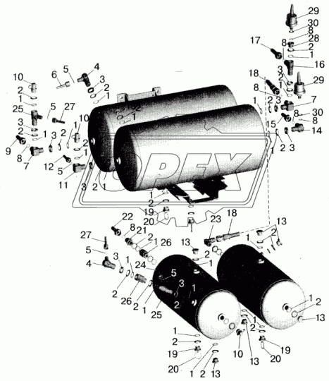 551605-3506358 Трубка к ресиверу заднего контура МАЗ