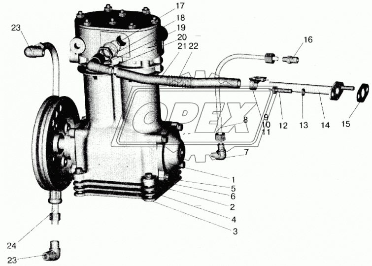 500-3509247 Шланг компрессора всасывающий МАЗ