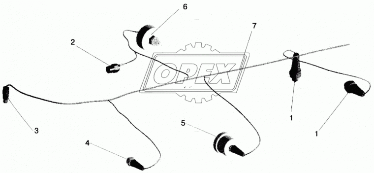 642208-3724160 Жгут по двигателю МАЗ