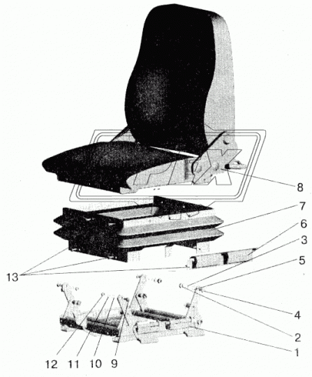 6430-6801111 Ось основания передняя М8х1,5 L=33 L1=20 МАЗ