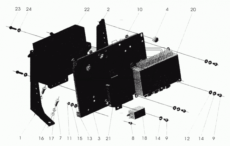446 055 301 0 Блок электронный управления (АДЮИ 452925.002) ECAS (25 конт.) Wabco