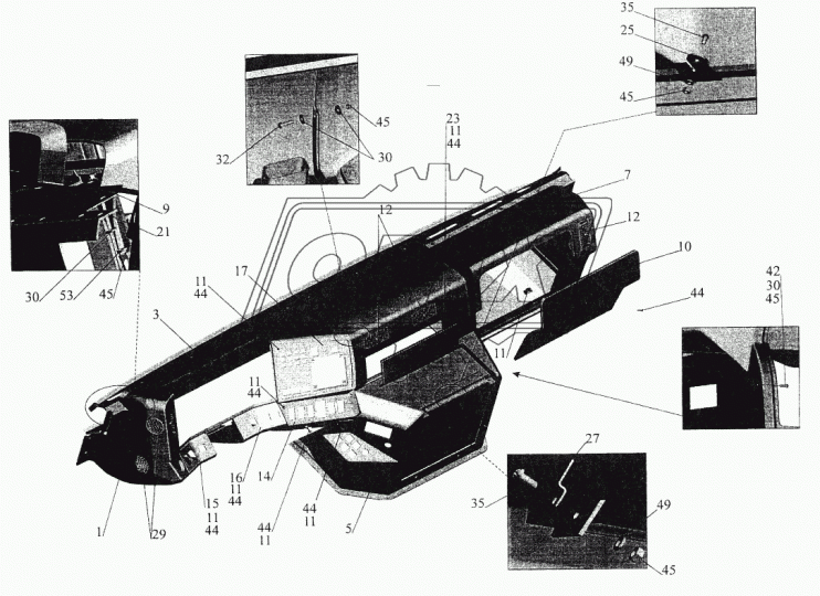 6430-3709092 Панель выключателей ОЗАА