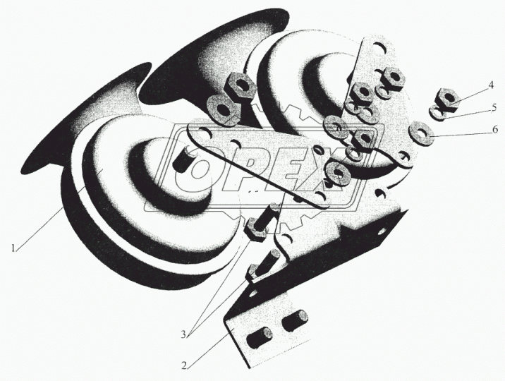 6430-3721020 КРОНШТЕЙН ЗВУКОВЫХ СИГНАЛОВ СБ. МАЗ