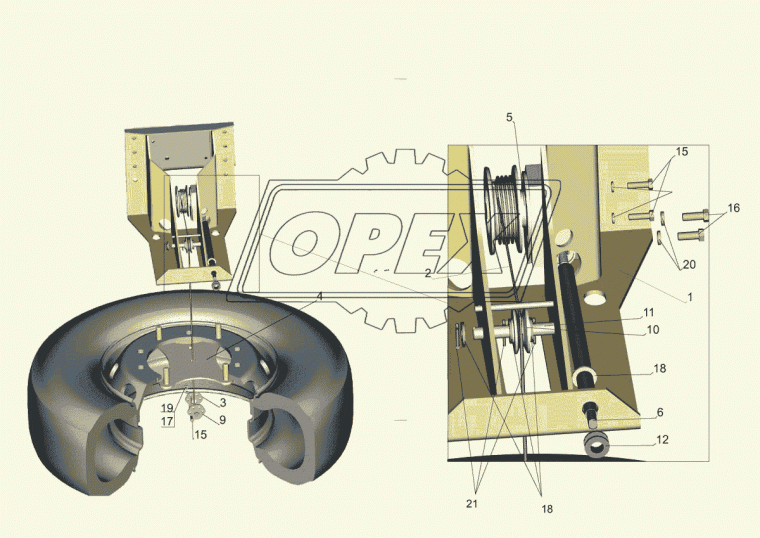 5440-3108210 Подъёмник запасного колеса МАЗ ТАИМ