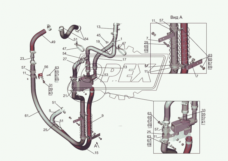543205-8101040 Шланг ШО (патрубок) ф20х29 L=290 МАЗ