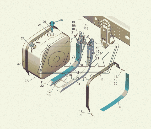 544019-1401102 Кронштейн бака МАЗ