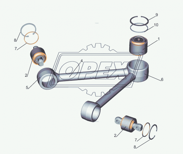 6430-2919040 Шарнир МАЗ V-образной реактивной штанги 4-х балонная пневмоподвеска ТАИМ