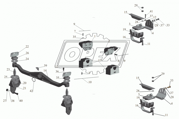 551605-1715031 Пластина МАЗ опоры КПП МАЗ