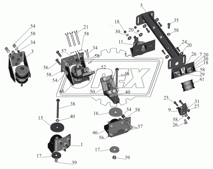 551669-1001041 Кронштейн левый МАЗ