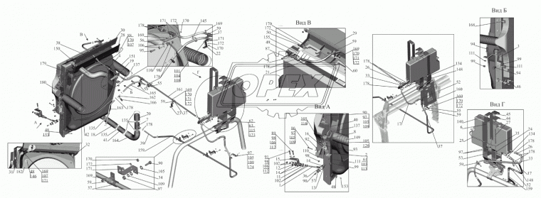 630369-1303251 Шланг (патрубок) кривой (1 изг.) ф60х70 L=340 радиатора угловой МАЗ МАЗ