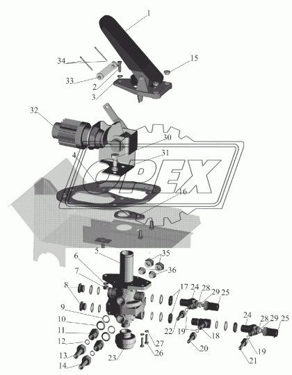 64221-3514092 Заглушка крана управл. пневмотормозами БРТ
