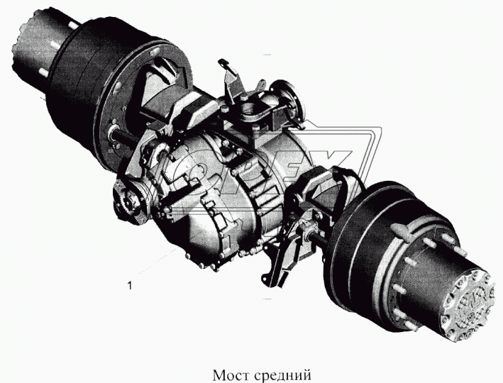 630305-2500012 Мост средний (U=6.59) МАЗ