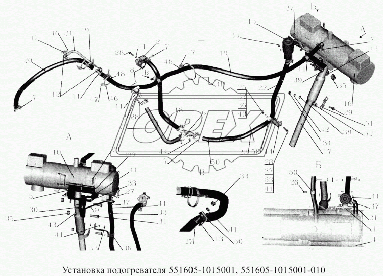 64229-1015407-010 Шланг L=450 мм МАЗ