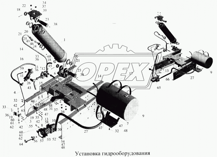 239-1721425 Вал отбора мощности ф50 18z/ф52 14z(внутр) L=180 в сб. с подшипником ТМЗ