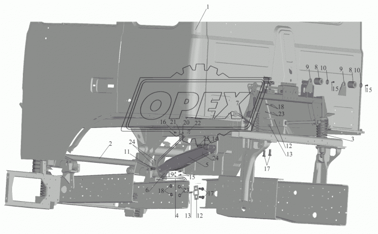 64229-5001800 Заднее подрессоривание кабины сб. МАЗ