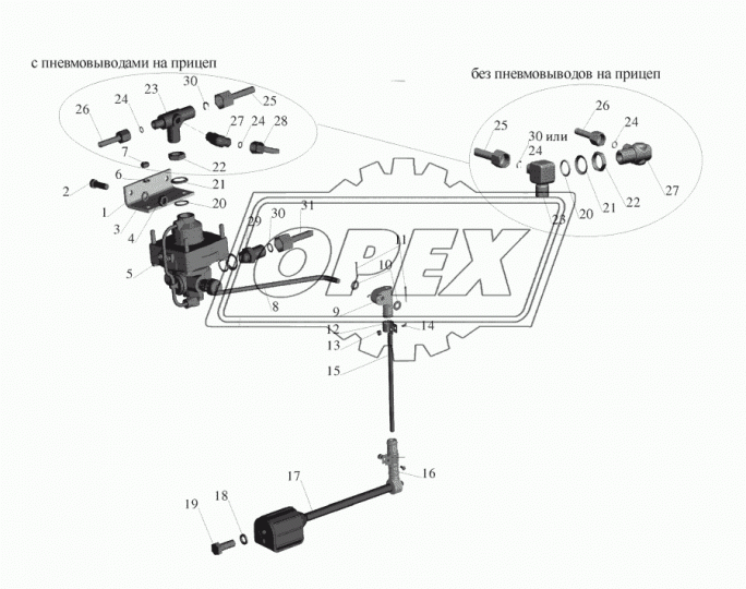 643020-3533062 Рычаг регулятора тормозных сил МАЗ Волмет