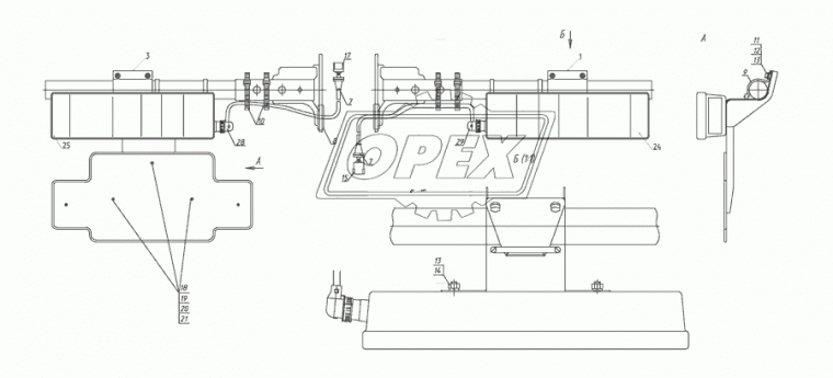 555102-3716015У Кронштейн МАЗ заднего фонаря МАЗ (левый под номерной знак) МАЗ